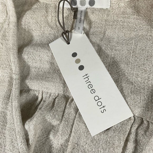 THREE DOTS Textured Blouse with Elastic Front Tuck | S - Picture 5 of 5